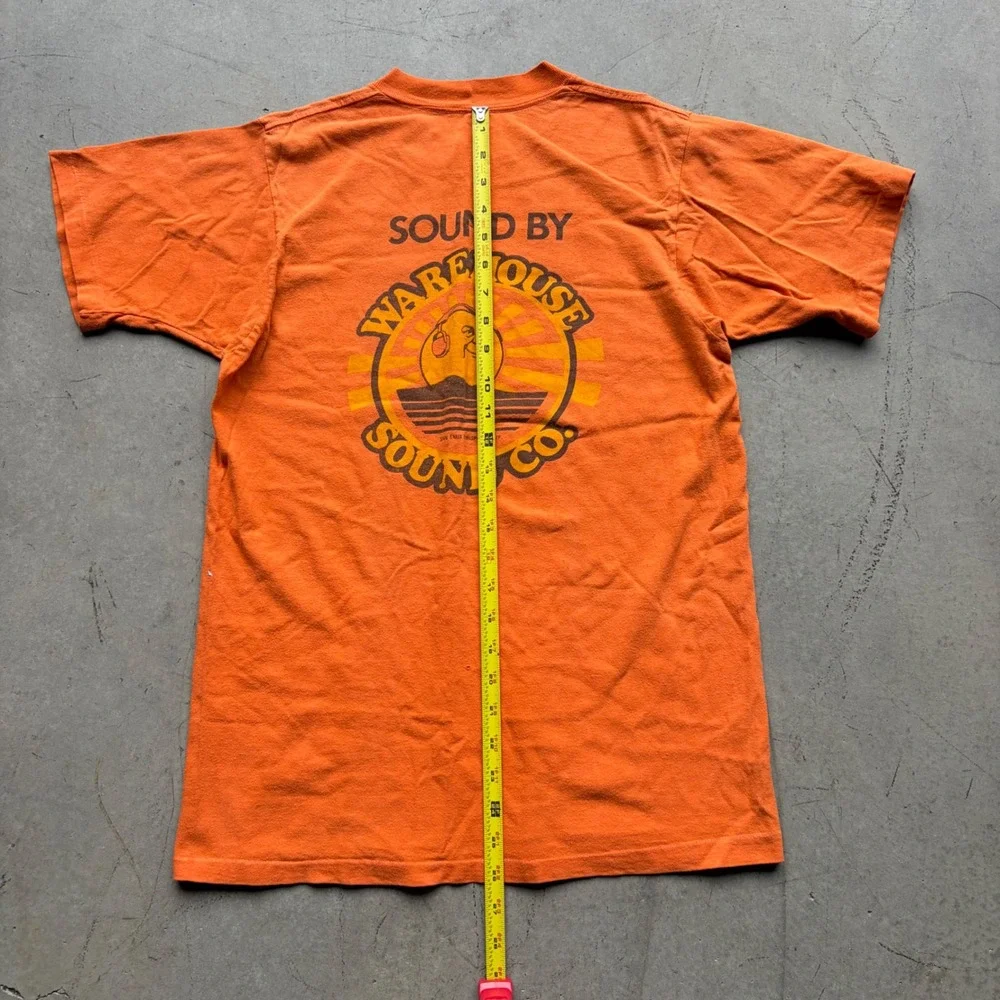 Vintage 70s Up With People 75-76 Tour Shirt Orange Warehouse Sound Co Medium
